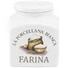 LA PORCELLANA BIANCA Conserva Barattolo Contenitore Farina 1,1L Porcellana