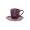 ROSE & TULIPANI Concerto Malva Tazza Caffè 90ml con Piattino Stoneware