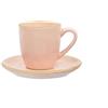 ROSE & TULIPANI Concerto Cipria Tazza Caffè 90ml con Piattino Stoneware