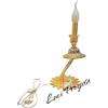 Or Illuminazione Venezia Lampada in vetro di murano lavorato in stile classico nella colorazione blu e oro satinato 1XE14 507/LBLU/50