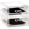 Ad Trend Contenitore Portaoggetti 2 Cassetti 16 x 12 Cm H 11 Cm Trasparente
