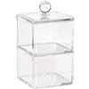 Ad Trend Contenitore Portaoggetti 2 Scomparti 10 x 10 Cm H 17 Cm Trasparente