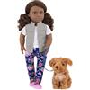 OG DOLLS Our Generation - Malia - Bambola e animale domestico da 46 cm - Occhi castani e capelli castani - Animale di peluche barboncino - Gioco di finzione - Giocattolo per bambini dai 3 anni in su