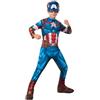 Rubie's Rubies Costume classico ufficiale Capitan America, bambino, I-702563M, taglia M da 7 a 8 anni