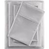 Madison Park Beautyrest BR BR20-0994 - Set di lenzuola in misto cotone rinfrescante, con tasca profonda 40 cm, per tutte le stagioni, morbido set di biancheria da letto, con federa coordinata, grigio, 4 pezzi