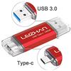 LEIZHAN Chiavetta USB Tipo C 128GB,Flash Drive USB 3.0 OTG Memory Stick per Telefono Huawei Samsung Android Tablet Mac PC-Rosso