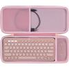 Lebakort Duro Viaggio Caso Custodia per Logitech Pebble Keys 2 K380s Tastiera Bluetooth Pebble 2 M350s Mouse wireless Bluetooth (Rosa)