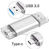 LEIZHAN Chiavetta USB Tipo C 64GB,Flash Drive USB 3.0 OTG Memory Stick per Telefono Huawei Samsung Android Tablet Mac PC-Argento