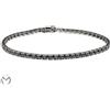 Bracciale Tennis in oro 18 Kt 750 rutenio diamanti neri 2,60 ct -271/ST-
