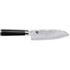 KAI Shun Classic Santoku 18 cm lunghezza lama - Coltello damasco 32 strati nucleo VG MAX - 61 (±1) HRC - manico in legno Pakka - Made in Japan - coltello da cucina giapponese forgiato