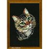 RIOLIS - Gatto grigio 766, Punto croce 21x30cm, Punto croce kit da ricamare, Disegni da ricamare, Set di ricamo