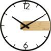Unilux Circle - Orologio da parete, 42 cm, colore: Nero/Bambù