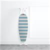 Rayen | Fodera universale per asse da stiro | Fodera da stiro regolabile EasyClip | 4 strati: 100% cotone con titanio | Imbottitura in schiuma | Antigoccia | Dimensioni: 126 x 40 cm | Stampa blu