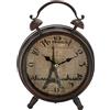 Deco 79 Orologio da Tavolo in Metallo 22,9 cm H, 15,2 cm W-52506, Nero, 22,9 x 15,2 cm