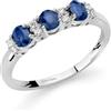Miluna - Anello Donna Gemme Preziose Zaffiro LID3424