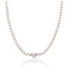 Miluna - Collana di Perle Oriente e Centrale in Oro e Diamante con Movimento a Spirale PCL5742V