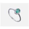Mikiko - Anello 18K Smeraldo ovale 6x4 ct.0,30 dia ct.0,09, MA511504BE