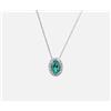 Mikiko - Collier 18K Smeraldo ovale 6x4 ct.0,30 dia ct.0,09, MD505904BE