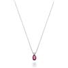 Mikiko - Collier 18K Rubino ovale 5x4 ct.0,40 diam. ct.0,01 MD518104RBC
