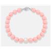 Mikiko - Bracciale AG925 agglomerato di corallo rosa e agata MB7364A4CORALLO010
