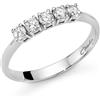 Miluna - Anello Oro 750‰ con 5 diamanti naturali, 35pt, LID3228-035G7
