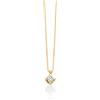 Miluna - Collier Oro 750‰ con 1 diamante naturale, 14pt, CLD5065G-014