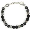 Vitae Gioielli - Bracciale Argento Lava Onice e Occhio di Falco SHBR07