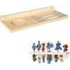 Bcuuozeeing T-onie - Scaffale magnetico in legno, per scaffalatura da parete, mensola da parete, in legno, per ragazzi e ragazze, per cameretta dei bambini, accessori T-onie (colore legno)
