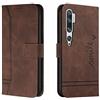 Bravoday Cover per Xiaomi Mi Note 10 / Xiaomi Mi Note 10Pro / Xiaomi CC9 PRO, Flip Custodia in Pelle PU Portafoglio Custodia per Xiaomi Mi Note 10, con Slot per Schede, Marrone