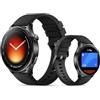 XIAOMI Watch 5 Smartwatch 47 mm, Google Wear OS, NFC Pay, AI, Gemini, display AMOLED da 1,54'', durata della batteria di 6 giorni, GPS fitness tracker, controllo gestuale, Solo per Android, Nero