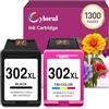 Cyloral 302XL Cartucce d'inchiostro Compatibile Con Deskjet 3639 3630 3633 3634 3636 1110 213 OfficeJet 3831 3830 3833 3834 4650 4656 Envy 4511 4520 4522 4523 4524 4527 per HP 302 XL Nero e Colore