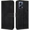 Bravoday Cover per Xiaomi Redmi Note 12 PRO+ 5G / Note 12 PRO Plus 5G, Flip Custodia in Pelle PU con Slot per Schede, Portafoglio Custodia per Xiaomi Redmi Note 12 PRO+ 5G / Note 12 PRO Plus 5G, Nero