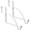 Hotop 2 Appendiabiti Sopra Porta Organizzatori di Immagazzinaggio Multi Appesi Ganci Valet per Cappotti Vestiti Felpe Cappelli Sciarpe Portamonete Chiavi Asciugamani da Bagno, Bianco