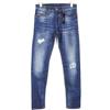 Diesel Tepphar 084TX Jeans Uomo W28/L32 Blu Sottile Carota Stretch Cotone Riss