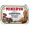 Minerva 4 lattine portoghesi di sardine in salsa di pomodoro Minerva Portugal 4 x 120...