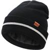 Wmcaps Berretto da uomo con fodera in pile caldo spesso, cappello invernale a strisce riflettenti, ad alta visibilità, elastico morbido con risvolto, da donna, regalo per lavoro all'aperto per papà