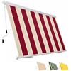 Sangiorgio: Tenda da Sole a Caduta Cassonata 300x250 cm - Bordeaux e Crema