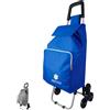Carrello spesa con 6 Ruote - blu
