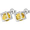 Aurora Tears Set di gioielli in argento Sterling 925 con pietra portafortuna per donne e ragazze, Cristallo