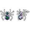 Aurora Tears Orecchini ragno Mystic Rainbow Topazio 925 argento sterling insetto animali orecchino incontri per le donne DE0208T