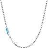 Clondo Collana Uomo Donna SSC Napoli in Acciaio Inossidabile - Prodotto Ufficiale Calcio - Gioiello con Logo SSCN - Idea Regalo Elegante per Tifosi Azzurri - Ragazzo e Ragazza (Slim Chain)
