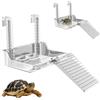 Junhonze Piattaforma Per Tartarughe D'Acqua|Accessori Acquario | Piattaforma Sospesa Per Tartarughe, Adatto Per Piccole Tartarughe, Piccoli Rettili, Animali Acquatici, Regolabile (Taglia: M)