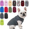 BEAUTYZOO Gilet in pile per cani di piccola e media taglia con anello a D e guinzaglio per il freddo, per cani di taglia XS, S, M, ragazzi o ragazze, L