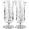 Koziol Superglas Club No. 17, 400 ml, Bicchiere Cocktail & Long Drink in Plastica Trasparente, Effetto Cristallo, Lussuoso, Infrangibile, Riutilizzabile, Party, Esterno, Camping, 2 Pezzi