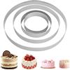MERVYNGLYNNHUNTER 4 PCS Anello Microforato Crostata Stampo Crostata Microforato Anelli Rotondi per Torte per Crostate Anello Mousse Frutta Torta Mousse Stampo Cucina (Acciaio inossidabile 304,Ø 8cm/10cm/15cm/20cm）