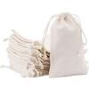 Towviy 40 Pcs Borsa in Cotone Con Coulisse, Piccola 10 * 15cm Naturale Sacchetto Stoffa Riutilizzabile