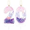 mciskin Candele per torta a forma di farfalla numero 20, candele per torta di 20° compleanno, decorazioni per torta per 20° compleanno, candele di compleanno a farfalla viola rosa, decorazioni per torte a