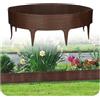 GARDENIX Recinzione per prato in plastica - Bordo per aiuole effetto salice, 3,9 m, bordo per aiuole marrone, 5 moduli, resistente ai raggi UV, palizzata da giardino versatile