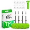 CYCLAMI Set di 4 CYCLAMI Camera d'Aria TPU Ultraleggera 700×18-32C/ MTB29''1.9-2.5 Metallo Valvola Presta Rimovibile 45/65/85mm per Bici da Corsa e Mountain Bike (700x18-32C - 60mm SV per Bici da Corsa)