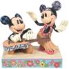 Enesco Figurina Topolino e Minnie alle Hawaii Collezione Disney Traditions